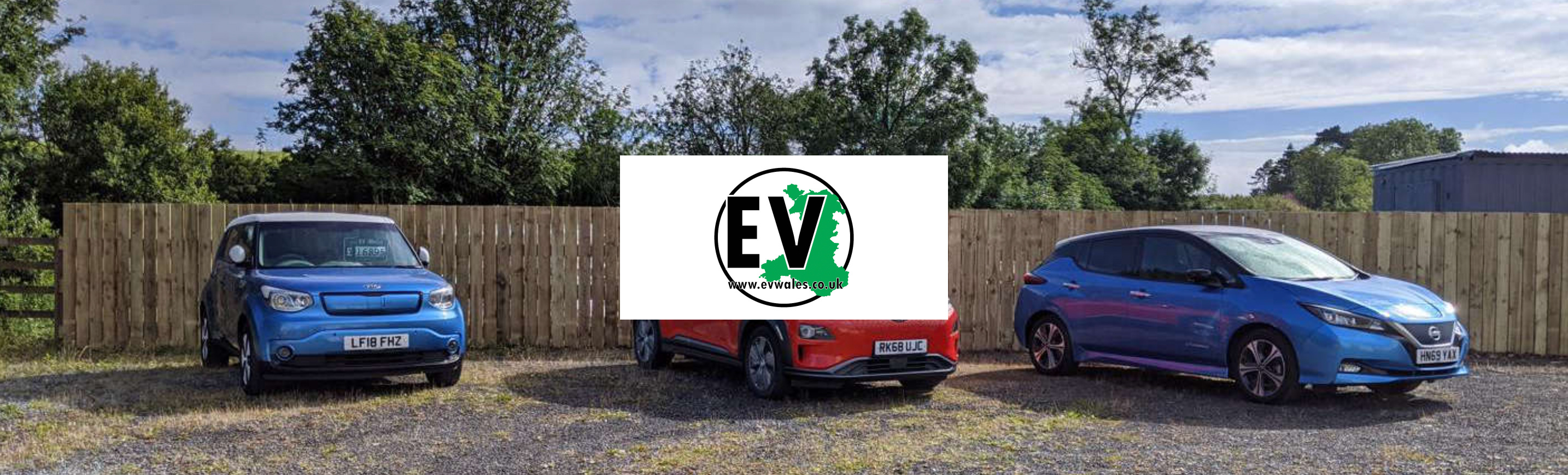 Banner with logo for EV Wales