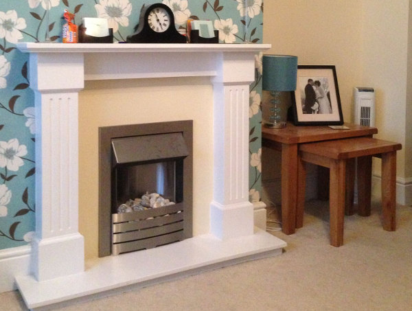 Renovated, working fireplace