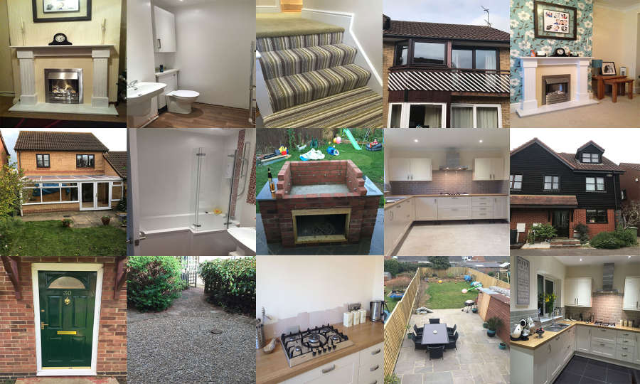 Grid of images of MG Property Service's previous work